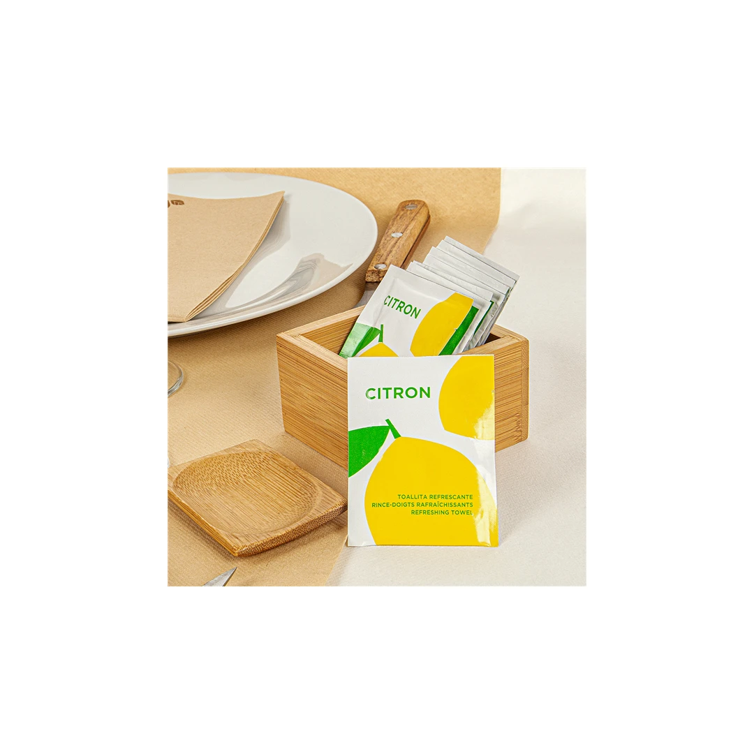 Toallitas Refrescantes de Limón (Caja 500 ud)
