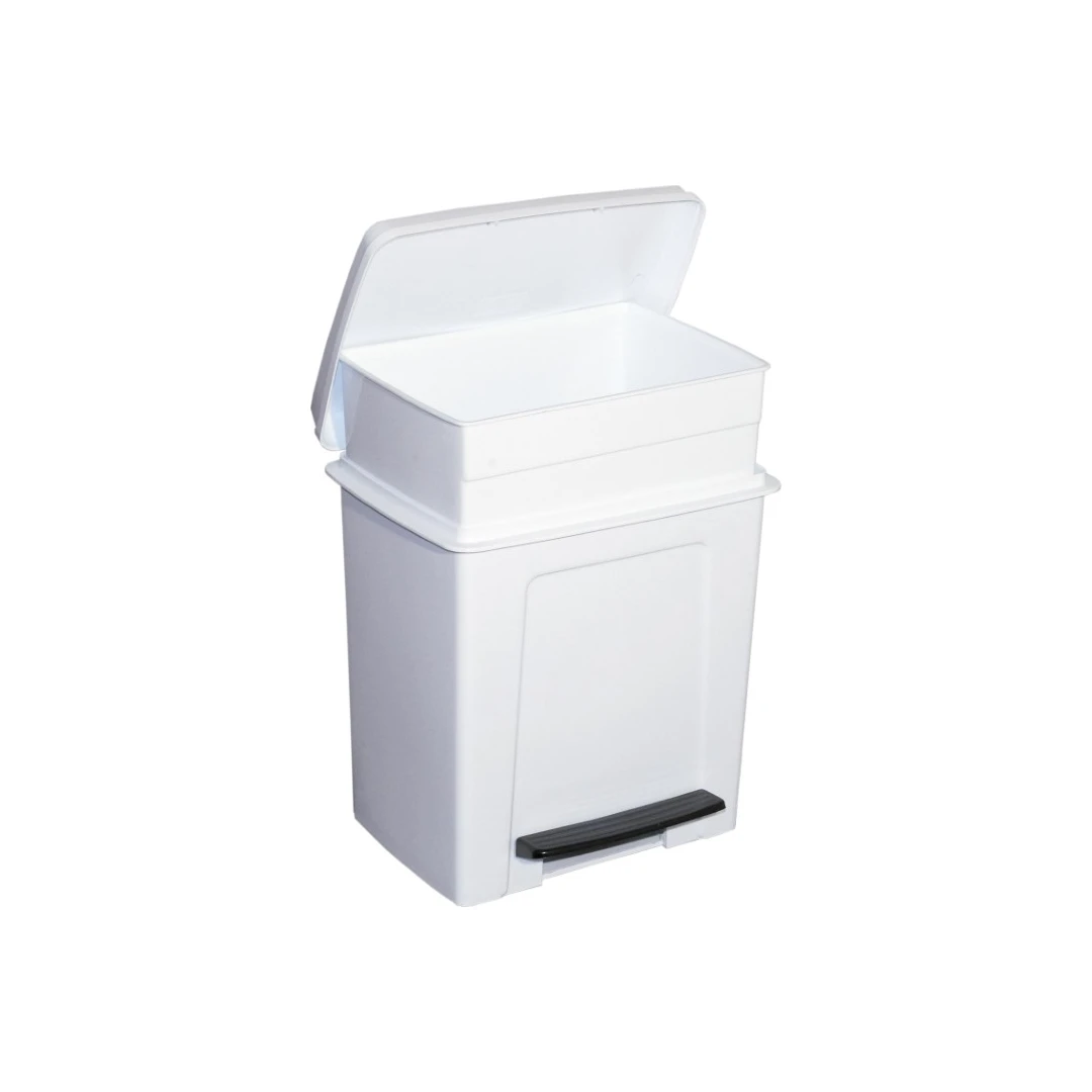 Papelera con Pedal 8 L Blanca Annona