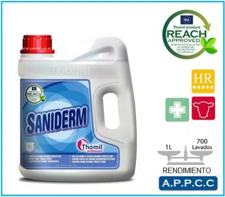 Saniderm Dermoprotector para Mano, Baño y Ducha/4 L