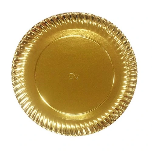 Plato Carton Oro 23 Cm Paq100ud
