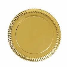 Plato Carton Oro 25cm /100ud
