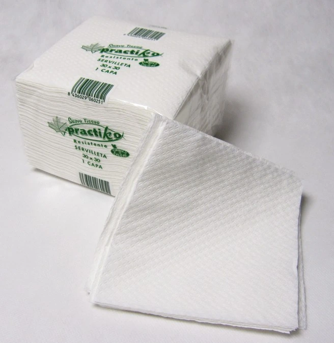 Servilleta 30x30 Blanca 1hoja Paq 80h