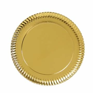 Plato Carton Oro 27cm. Paq100ud